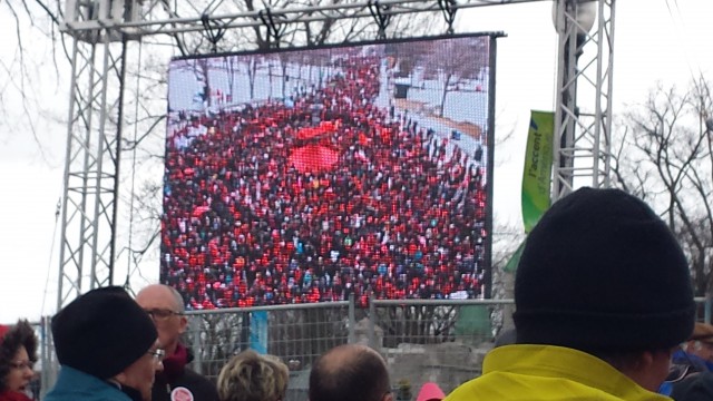 A view from the big screen.