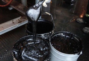 Oil sands bitumen freshly extracted from an in situ well