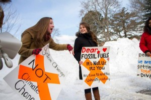 Mt. A students during a Divestment Day rally in 2015.