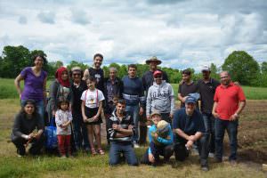 Lots of smiles after a hard day's work.