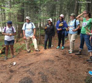 The group listens intently as one teams explain their whiff sundae!