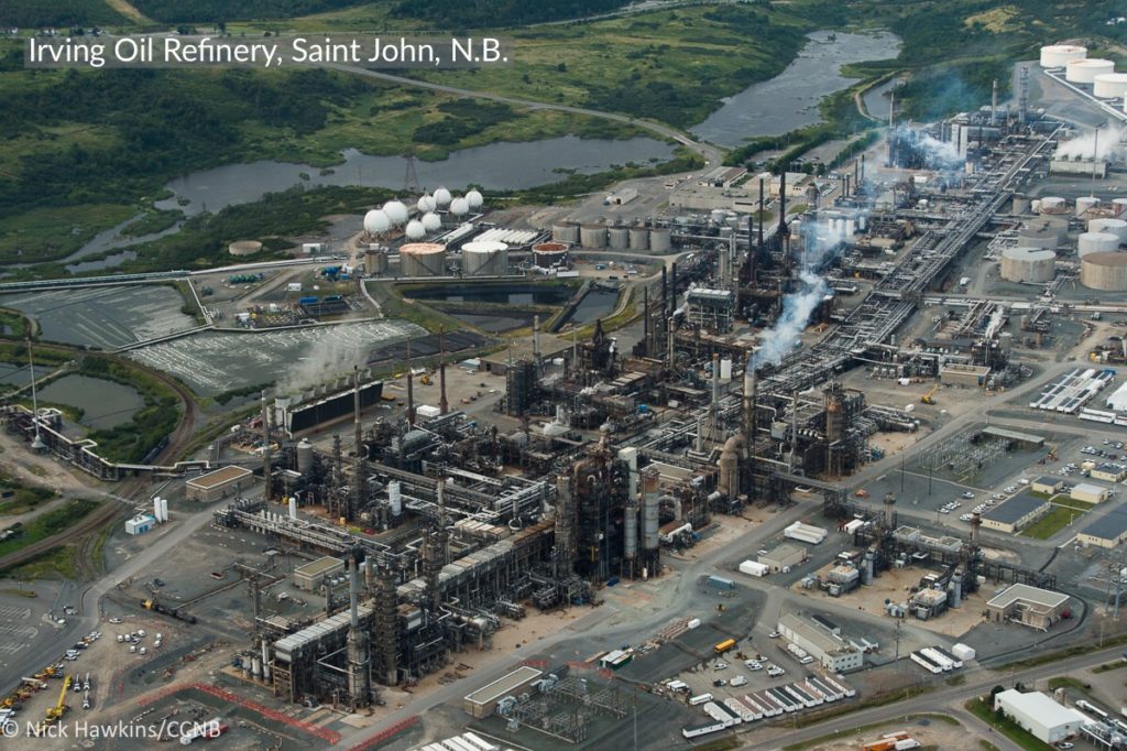 Who pollutes our climate the most in New Brunswick?