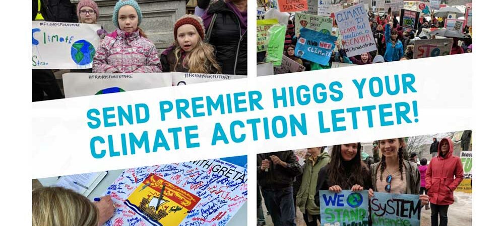 ClimateLetterWideBanner.sml Student-led #FridaysforFuture climate rally at the New Brunswick Legislature, March 2019. Photo: Jon MacNeill