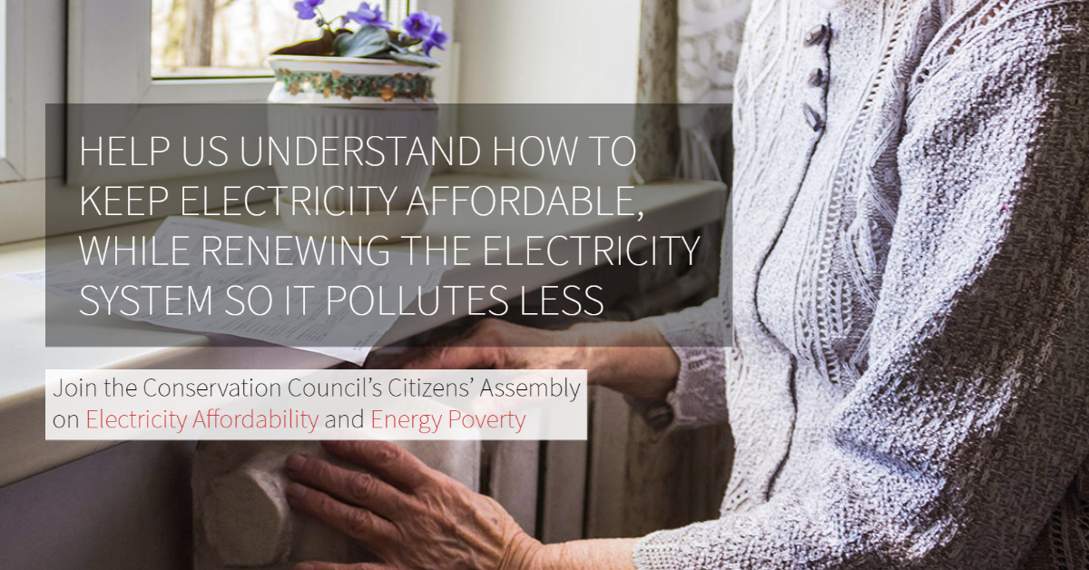 Conservation Council’s Citizens’ Assembly on Electricity Affordability